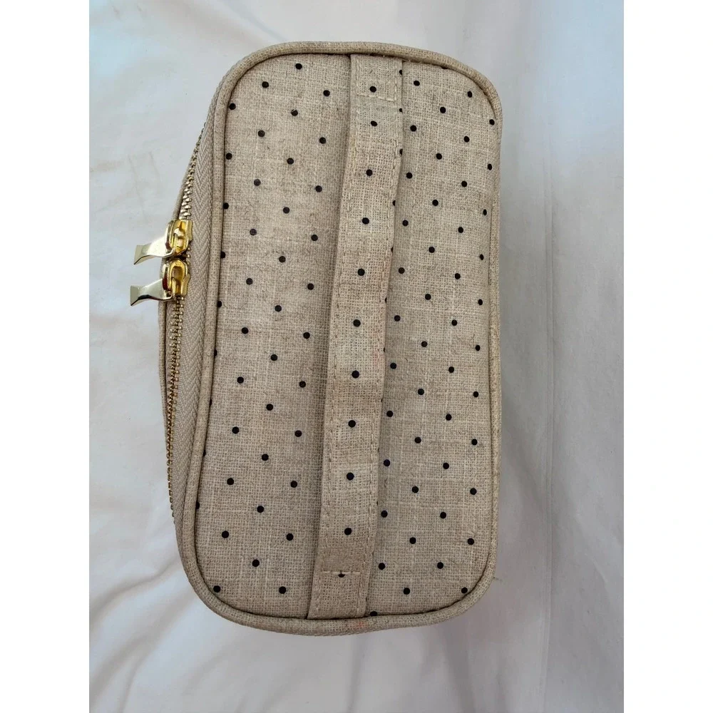 Kate Spade New York Out to Lunch Insulated Tote Bag Polka Dot Beige Black
